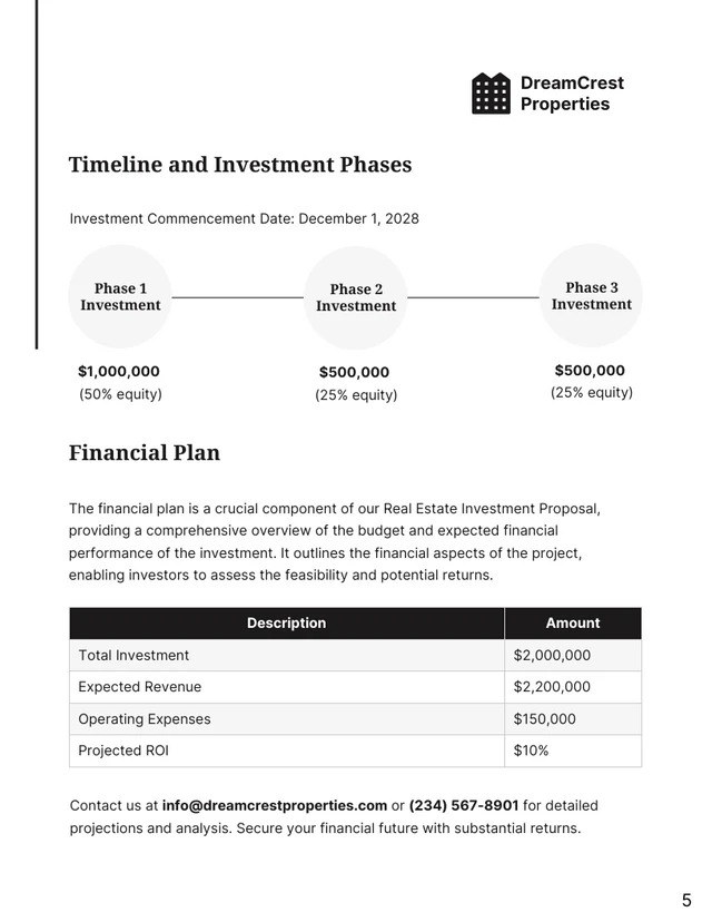 Grey and White Clean Simple Real Estate Investment Proposals - Page 5
