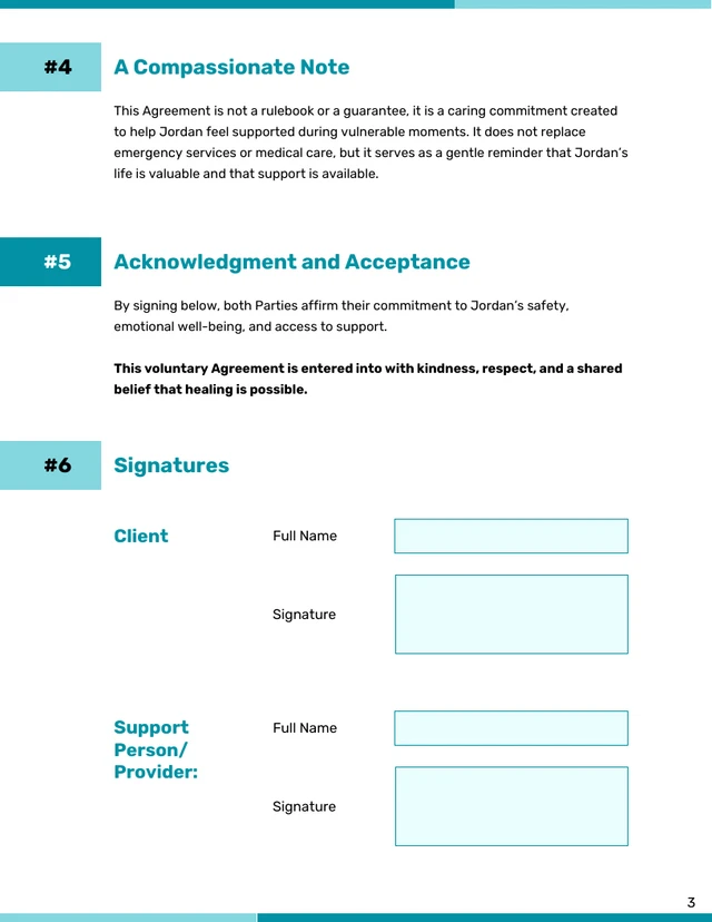 No Harm Contract Template - Página 3