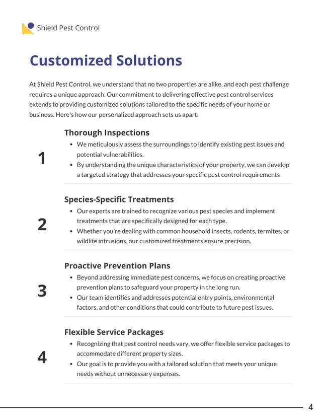 Pest Control Services Proposal Template Venngage