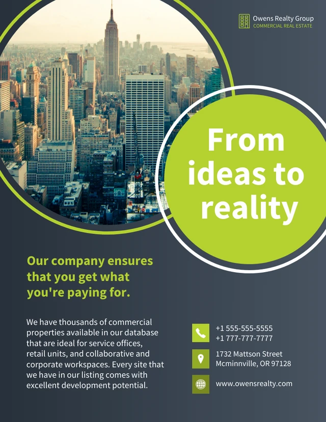 Green Real Estate Business Flyer