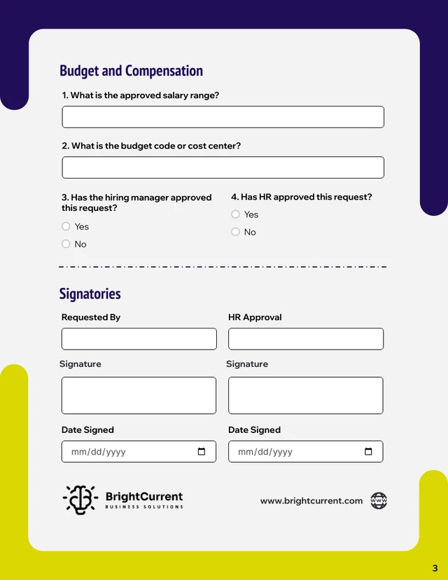 Job Requisition Form Template - page 3