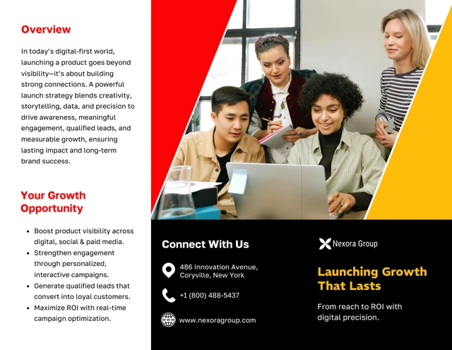 Digital Marketing Product Launch Brochure Template - Página 1