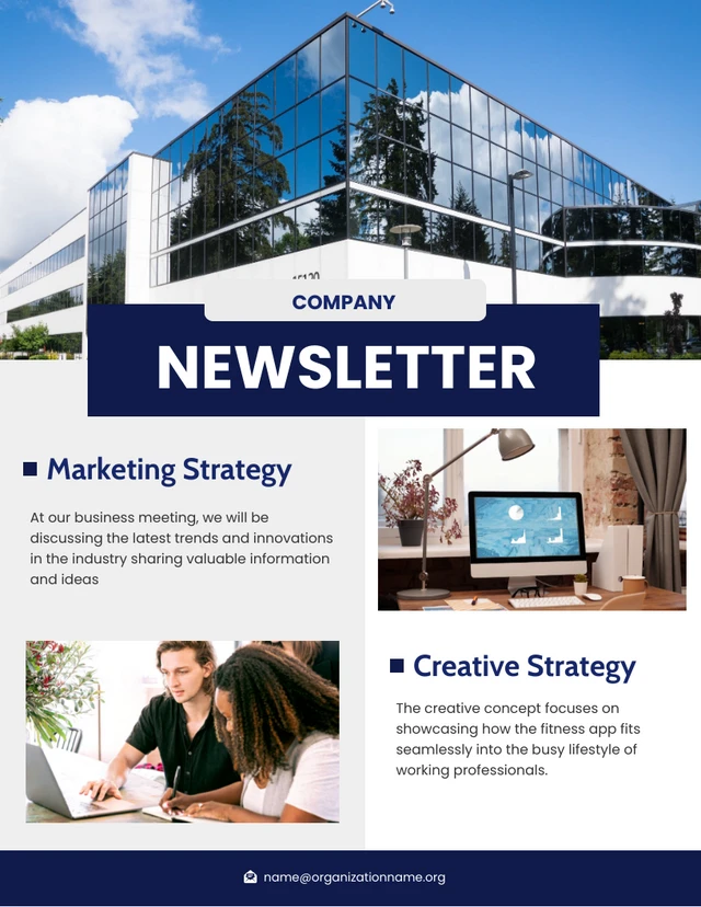 Blue Simple Business Newsletters
