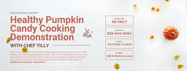 Healthy Pumpkin Candy Cooking Demo Banner