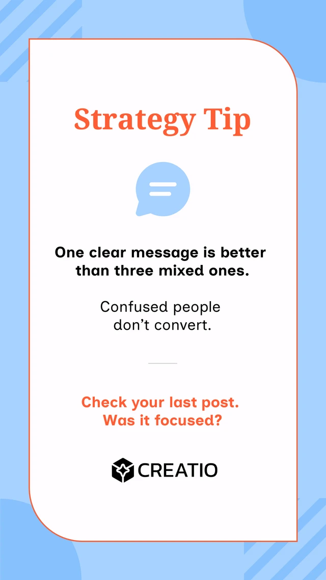 Modello per storie di Instagram con consigli in pillole