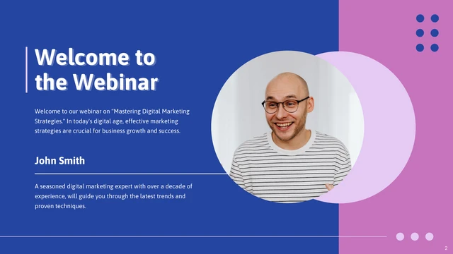Catchy Blue and Pink Webinar Presentation - page 2