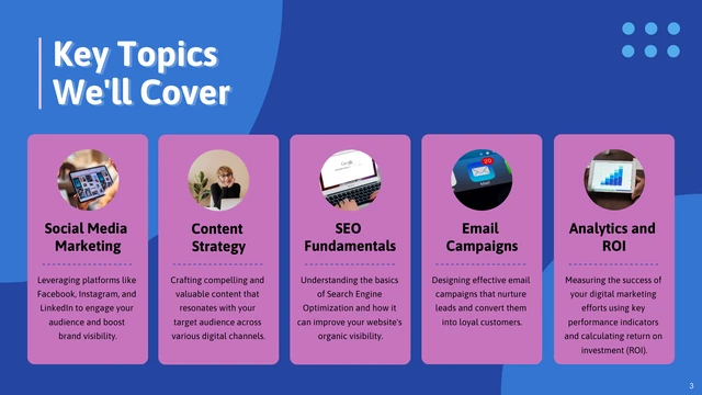 Catchy Blue and Pink Webinar Presentation - page 3