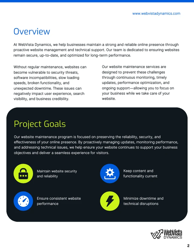 Website Maintenance Proposal Template - صفحة 2