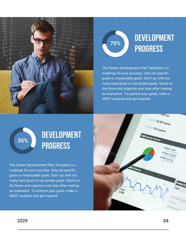 White And Blue Modern Simple Business Professional Development Plans - Page 5
