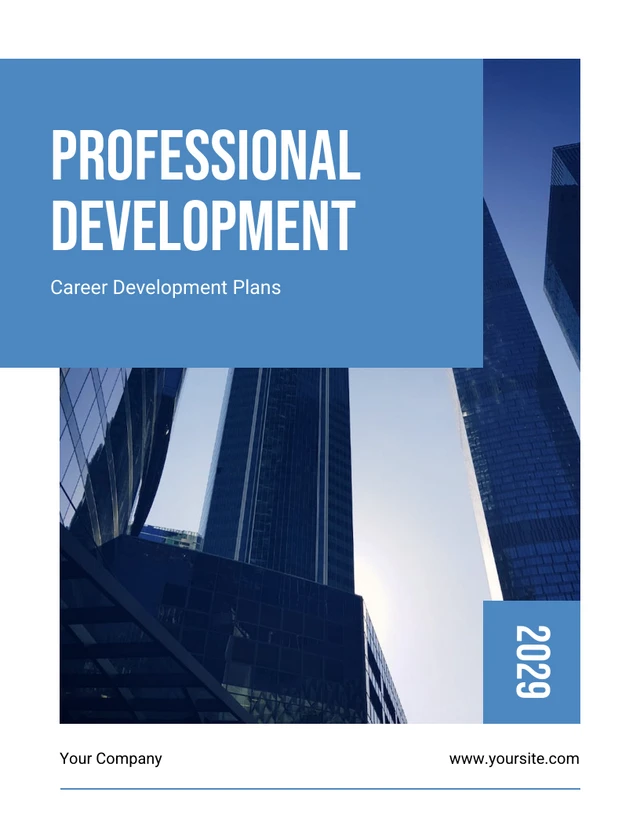White And Blue Modern Simple Business Professional Development Plans - Page 1