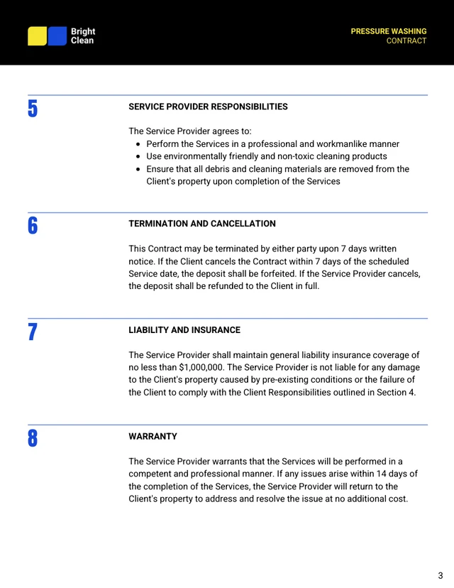 Pressure Washing Contract Template - Página 3