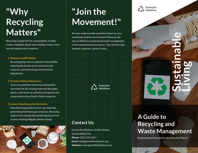 Recycling and Waste Management Brochure - Page 1
