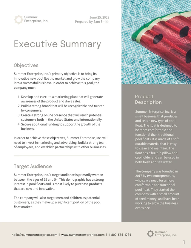 Executive Briefing Template - Venngage