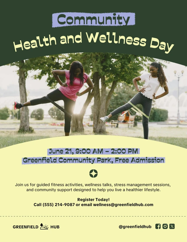 Health And Wellness Flyer Template Health And Wellness Flyer Template