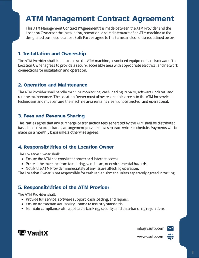 ATM Contract Template - page 1
