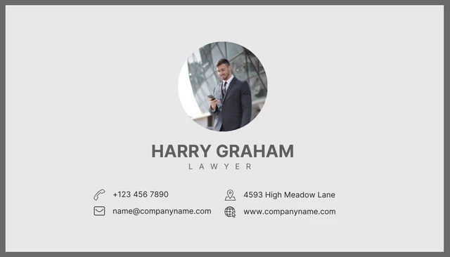 Light Grey Professional Lawyer Business Card - Page 2