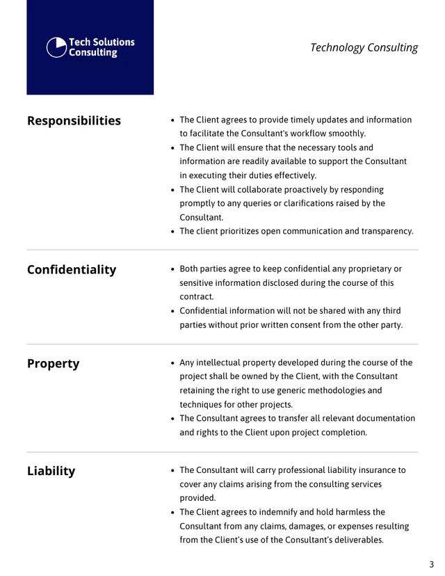 Technology Consulting Contract Template - Página 3