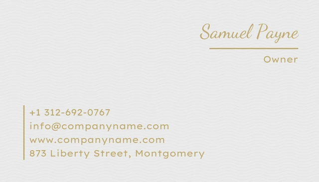 Grey And Gold Aesthetic Minimalist Tattoo Business Card - page 2