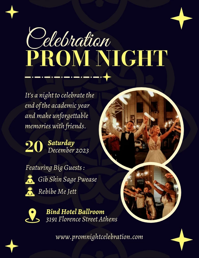 Black Modern Prom Night Celebration Flyer - Page 4