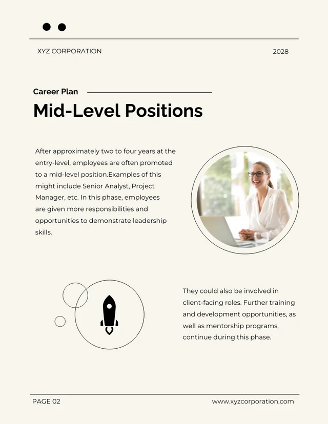 Black Line Simple Modern Career Plan - Page 2
