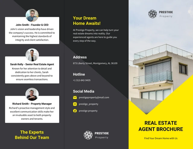 Real Estate Agent Brochure Template - page 1