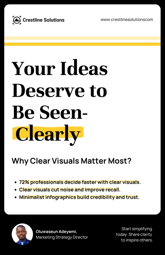 Modello di poster per strategia di marketing minimalista
