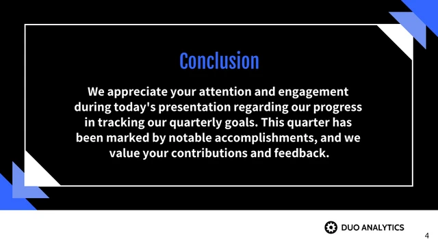 Quarterly Goal Tracker Company Presentation - Seite 4