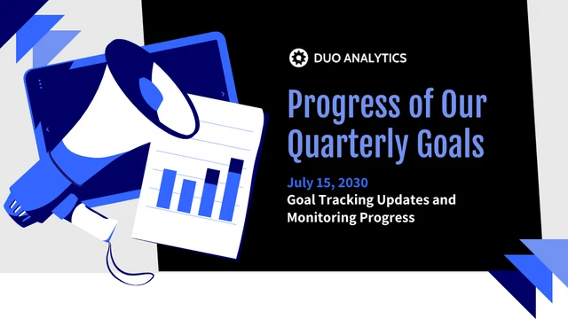 Quarterly Goal Tracker Company Presentation - Page 1