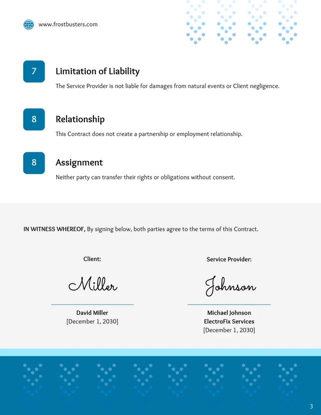 Residential Snow Removal Contract Template - Seite 3