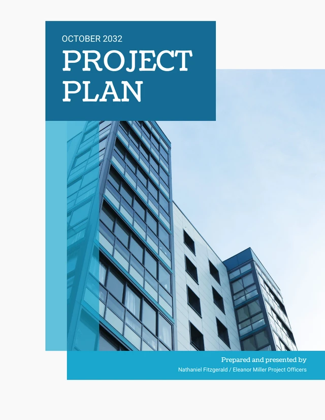 White And Blue Bold Elegant Modern Professional Company Project Plans - Page 1