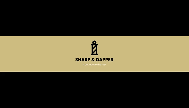 Dark Cream Business Card Barber Shop Simple - Page 2