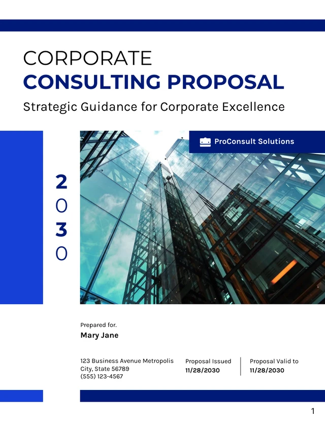 Corporate Consulting Proposal - Page 1