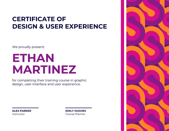 Vibrant Purple Creative Work Certificate Template
