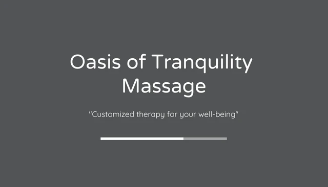 Light Grey and Black Massage Therapist Business Card - Seite 1