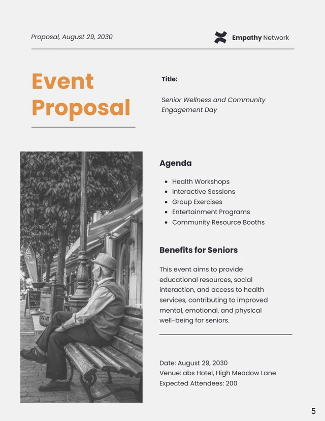 Simple Orange and Grey Social Services Proposal - Page 5