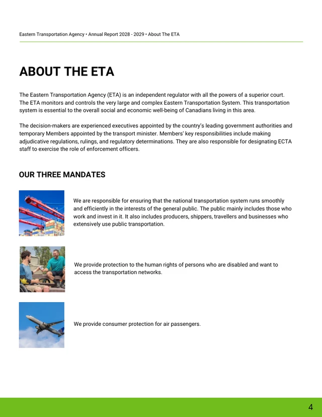 Transportation Agency Annual Report - Page 4