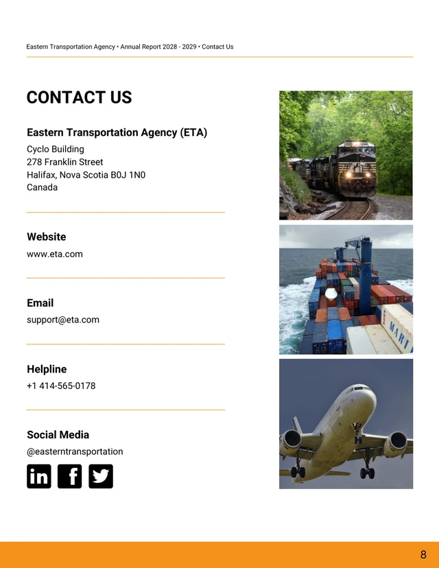 Transportation Agency Annual Report - Seite 8