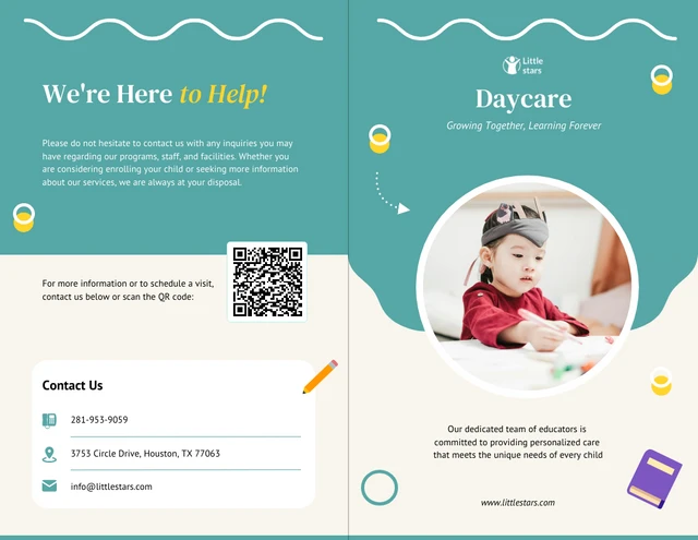 Daycare Brochure Template - صفحة 1