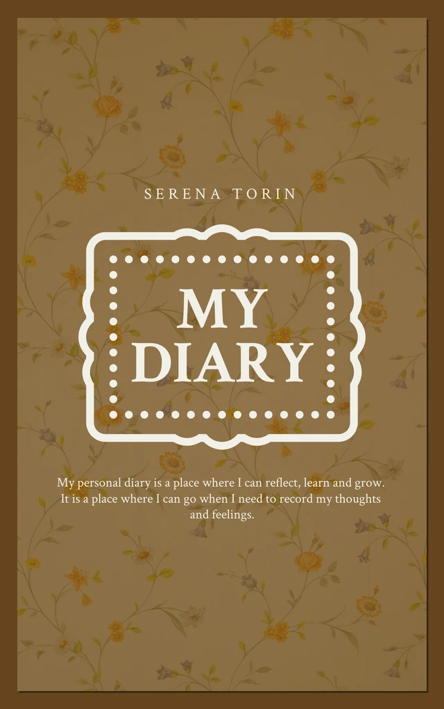 Brown Diary Vintage Book Cover Template