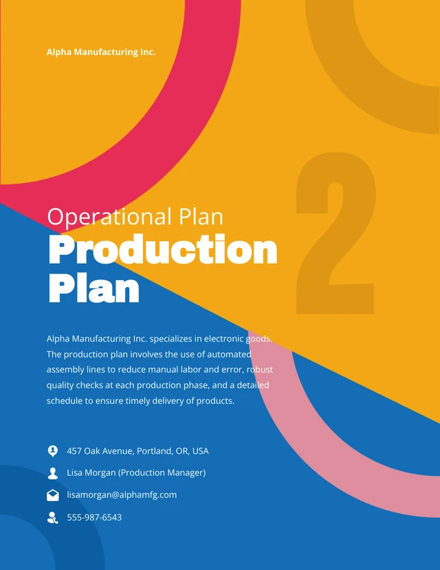Colorful Shape Simple Operational Plan - Seite 2