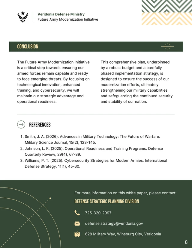 Army White Paper Template - Pagina 8