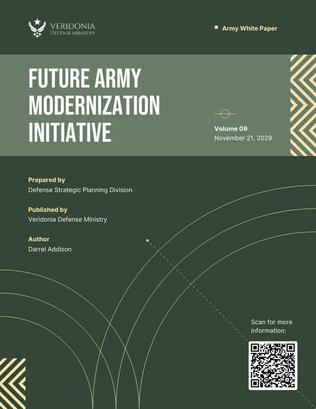 Army White Paper Template - page 1