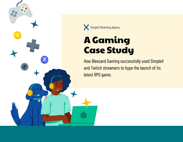 Playful Video Game Marketing Case Study Template - Page 1