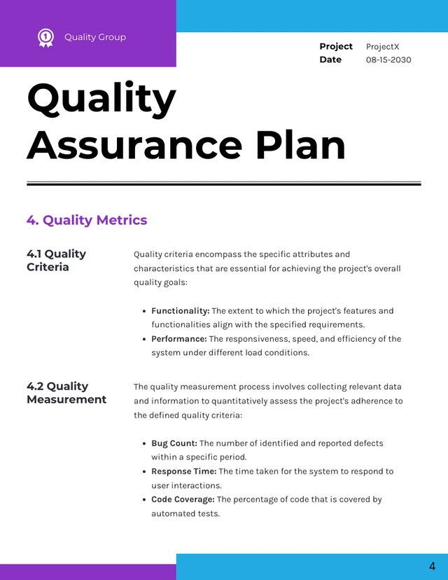 Clean Minimalist Quality Assurance Plan - Página 4