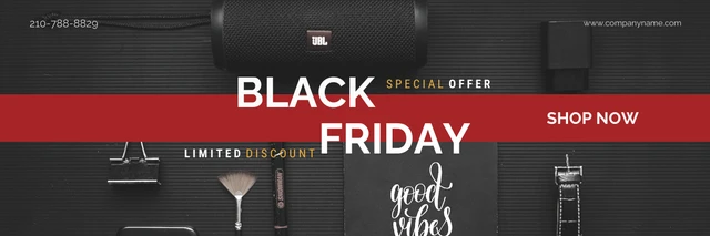 Dark Red Special Offer Black Friday Template