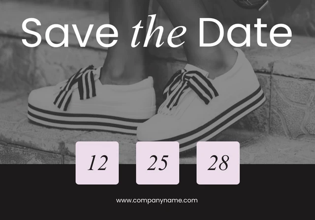 Aesthetic Typography Shape Sale Save The Date Template