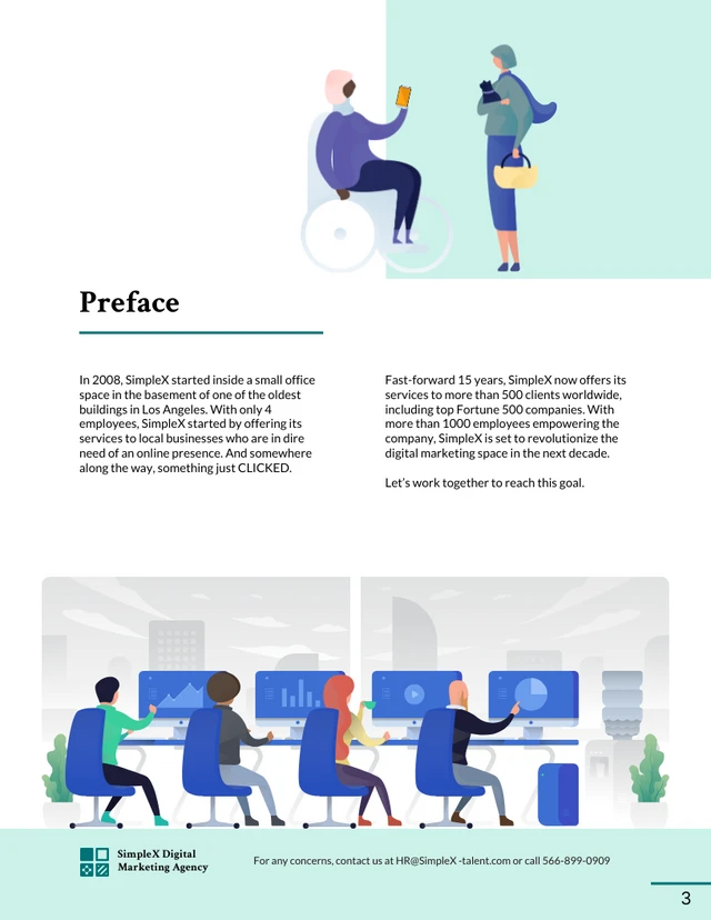 Clean and Simple Employee Handbook Template - Page 3
