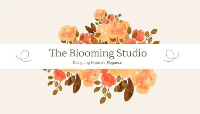 Brown Easy Floral Business Card - page 1