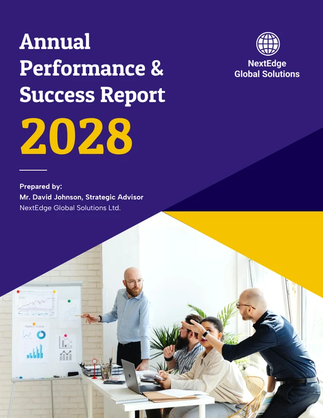 Business Growth Corporate Report Template - page 1