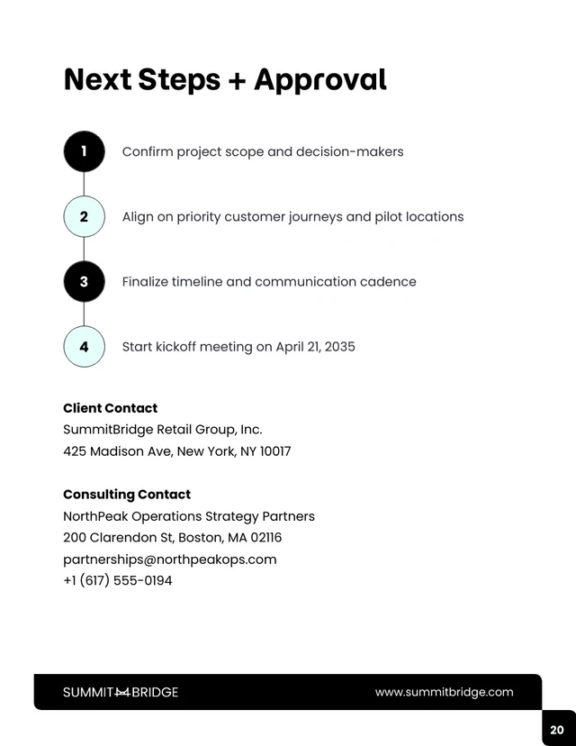 Customer Experience Improvement Business Proposal - Pagina 20